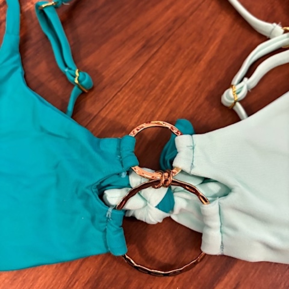 Two-Tone Ring Detail Bikini Set - Picture 6 of 15